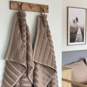 Bambushåndklær - Zero Twist - Lysebrun - Pakke med 4 deler - Prima