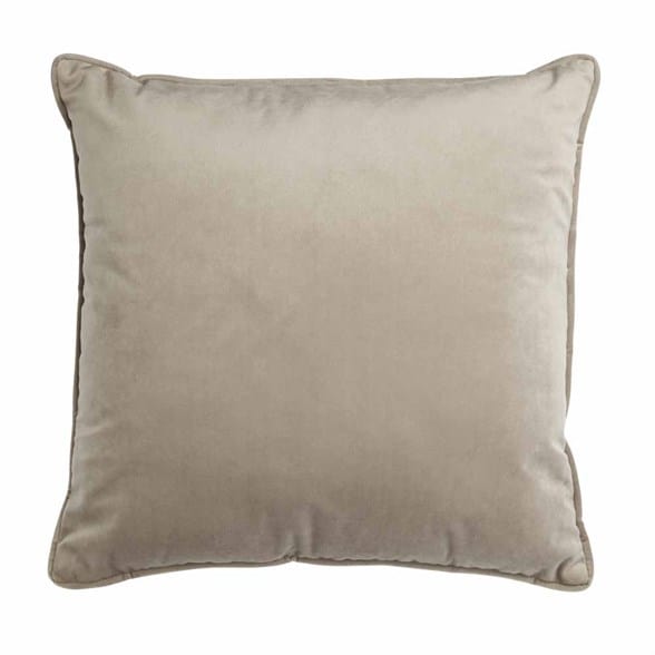 Pyntepute Nervøs Fløyel 45×45 cm – Hilda – Taupe