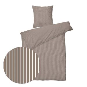 Sengesett 140x200/50x70 cm - Blokhus Taupe - Bomullssateng