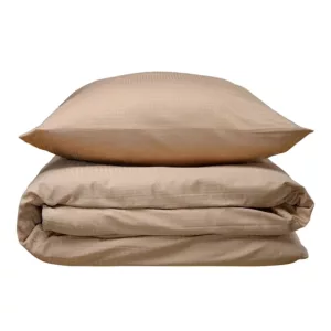 Sengesett 140x200/60x63 cm - Block Mocca - bomullssateng
