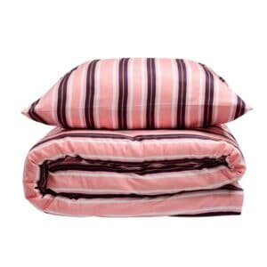 Sengesett 140x200/60x63 cm - Ida - Pink Stripe- bomullssateng