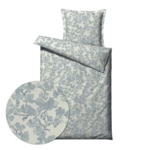 Sengesett 140x220/50x70 cm - Blossom Linen Blue - Bomull - Södahl