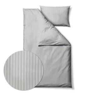 Sengesett 140x220/50x70 cm - økologisk - Common Light Grey - Bomull - Södahl