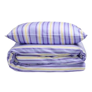 Sengesett 140x220/60x63 cm - Elliot - Blue Stripe- bomullssateng