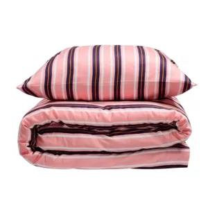 Sengesett 140x220/60x63 cm - Ida - Pink Stripe - bomullssateng
