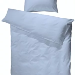 Blått juniorsengetøy - 100x140 cm - Lyseblått - Sengesett i lin - 50% lin og 50% bomull - Borås cotten