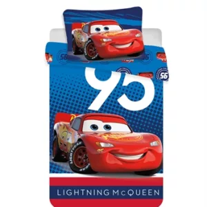 Cars junior sengetøy - 100x140 cm - Sengetøy med Cars junior - 2 i 1 design - 100% bomull