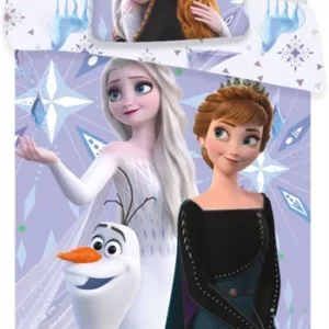 Frost Junior sengetøy - 100x140 cm - Frost 2 Anna og Elsa sengesett - 2 i 1 design - 100% bomull