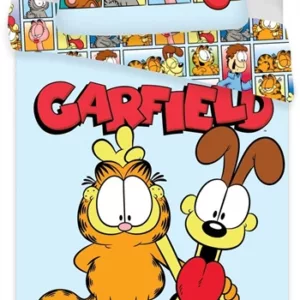 Garfield sengetøy - 100x140 cm - Garfield juniorsengetøy - 2 i 1 design - 100% bomull