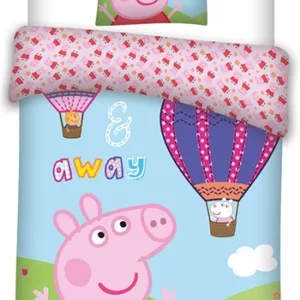 Gurli gris junior sengetøy - 100x140 cm - Gurli gris Airballoon - 100% bomull