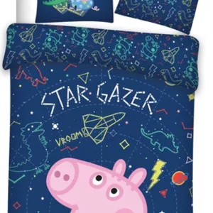 Gustav Gris junior Sengetøy - 100x140 cm - Gustav Gris Romsengetøy - 2 i 1 design - Lysende - 100% bomull