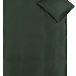 Junior sengetøy 100x140 cm - Mørkegrønn - Bambussengetøy - Sateng - 100% Bambus - Nature By Borg
