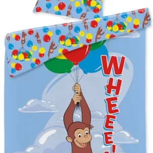 Junior Sengetøy med Curious George - 100x140 cm - 100% bomull