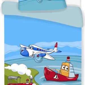 Juniorsengetøy - 100x140 cm - Fly - 2 i 1 design - 100 % bomull