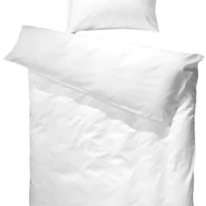Juniorsengetøy - 100x140 cm - Sengesett i hvitt lin - 50% lin og 50% bomull - Borås cotten