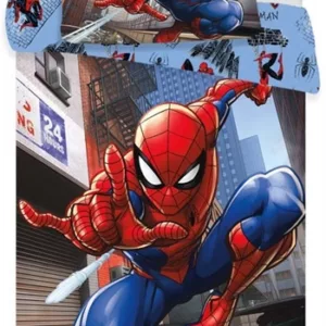 Juniorsengetøy - 100x140 cm - Spiderman - 2 i 1 design - 100% bomull