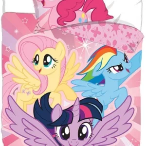 My Little pony Junior sengetøy - 100x140 cm - Sengesett My Little pony - 2 i 1 design - 100% bomull