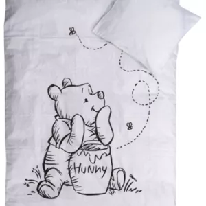 Ole Brumm sengetøy - 100x140 cm - Lyseblå - 2 i 1 design - 100% bomull