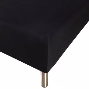 Overmadrasslaken - 100% Bomullssateng - Svart - 200x220x8 cm