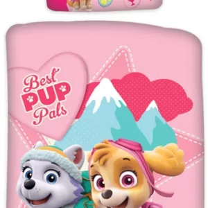 Paw Patrol Junior sengetøy - 100x140 cm - Paw Patrol - Sengesett med Skye og Everest - 2 i 1 design - 100% bomull