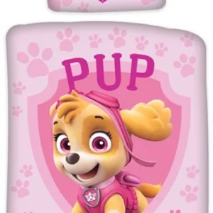 Paw Patrol Sengetøy - 140x200 cm - Paw Patrol Skye Power - 2 i 1 design - 100% bomull