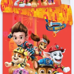 Paw Patrol The Movie Sengetøj - 150x210 cm - 2 i 1 sengetøj - 100% bomuld