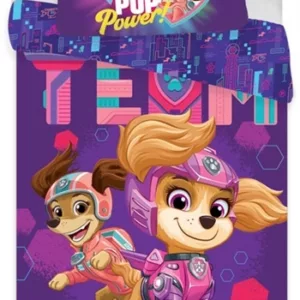 Paw Patrol The Movie Sengetøy - 100x140 cm - 2 i 1 sengetøy - 100% bomull