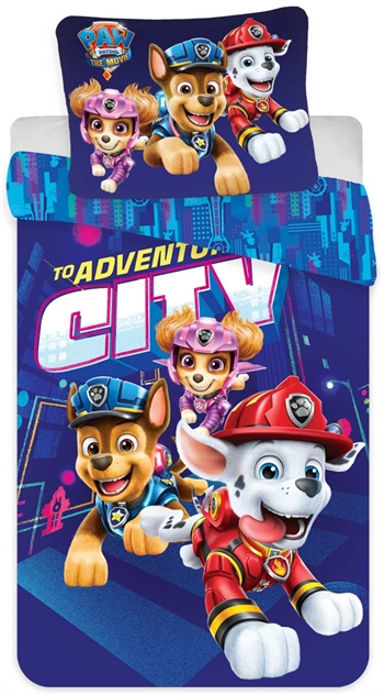 Paw Patrol The Movie Sengetøy – 150×210 cm – 2 i 1 sengetøy – 100% bomull