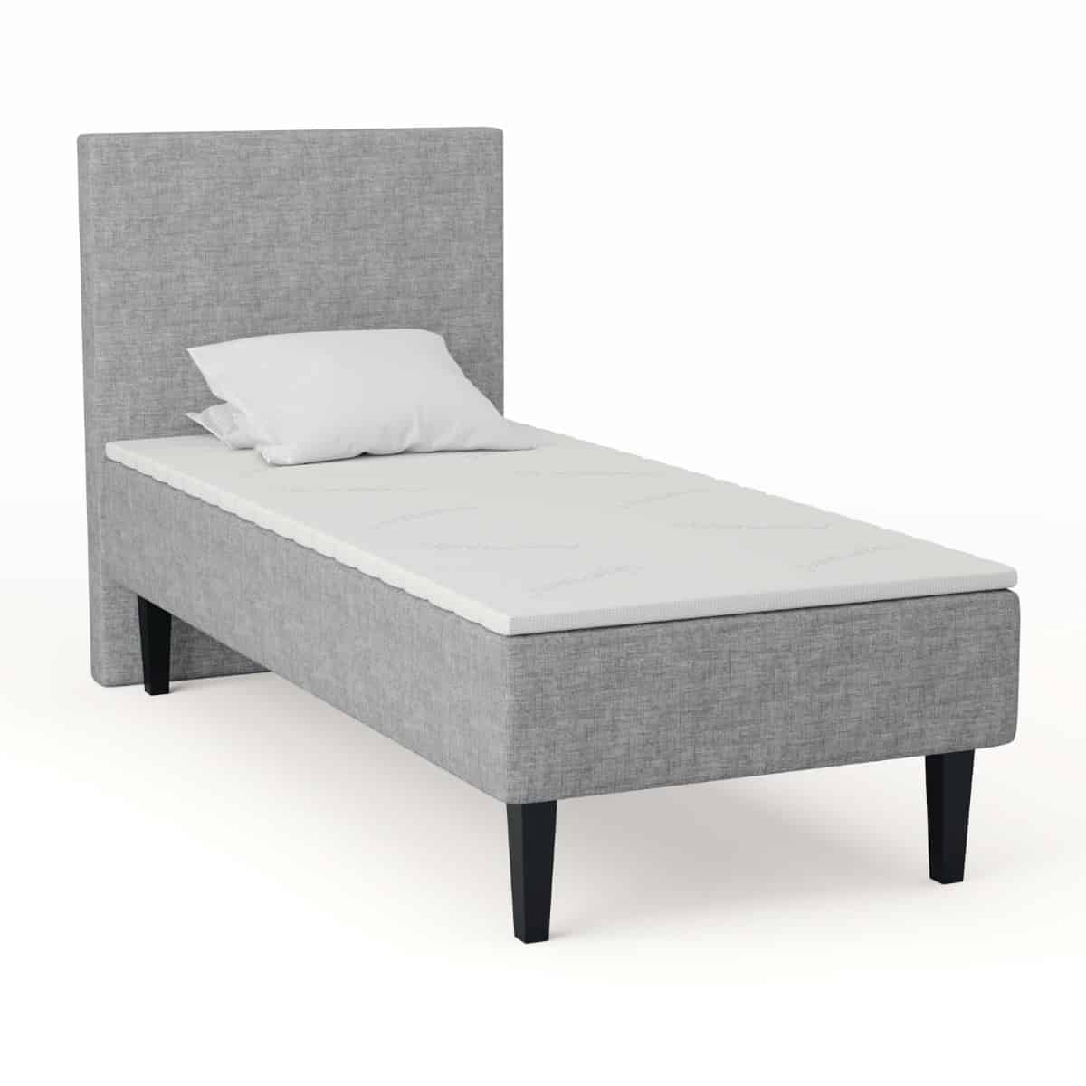 Rammemadrass 90×200, lys grå