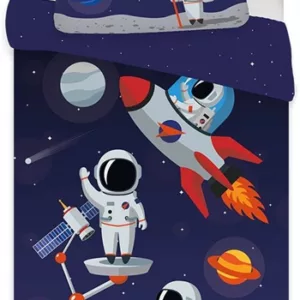 Sengetøy - 100x140 cm - 2 i 1 design - 100 % bomull