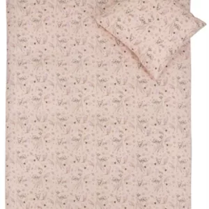 Sengetøy - 100x140 cm - Disney Bambi med blomster - 100% bomull