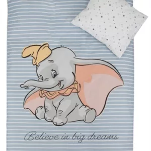 sengetøy - 100x140 cm - Disney Dumbo - 2 i 1 design - 100% bomull