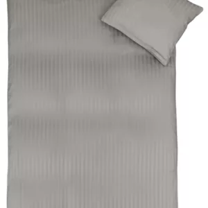 Sengetøy - 100x140 cm - Jacquard vevd - Grå - 100% bomullsatin