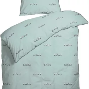 Sengetøy - 100x140 cm - Panda mint - 100 % økologisk bomullsateng - Night & Day