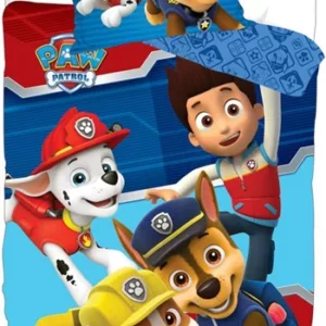 Sengetøy - 140x200 cm - Paw Patrol - 2 i 1 design - 100% bomull