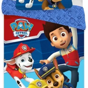 Sengetøy - 150x210 cm - Paw Patrol - 2 i 1 design - 100% bomull