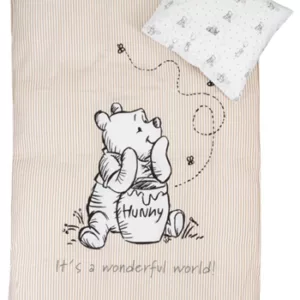 Sengetøy - 70x100 cm - Peter Plys - 2 i 1 design - 100% bomull