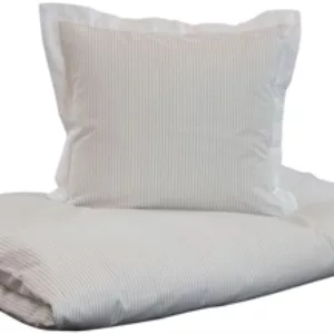 Sengetøy - 80x100 cm - Grå stripete - 100% økologisk bomull - Dozy