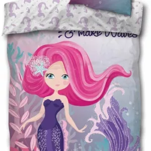 Sengetøy barn - 100x140 cm - Havfrue sengesett - Be a mermaid - 100% bomull