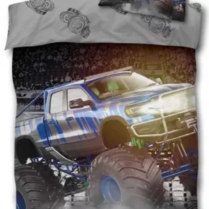 Sengetøy barn - Monstertruck - 100x140 cm - 100% bomull