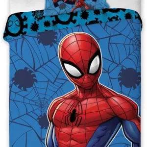 Spiderman sengetøy - Junior - 100x140 cm - Spiderman sengesett - 2 i 1 - 100% bomull