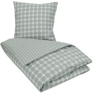 Dobbeldyne sengesett - 200x220 cm - 100% bomull - Circle green​​​​​​​​​​​​​​ - Borg Living