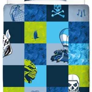 Fortnite Sengetøy - 140x200cm - Fortnite 2022 - 2 i 1 design - 100% bomull
