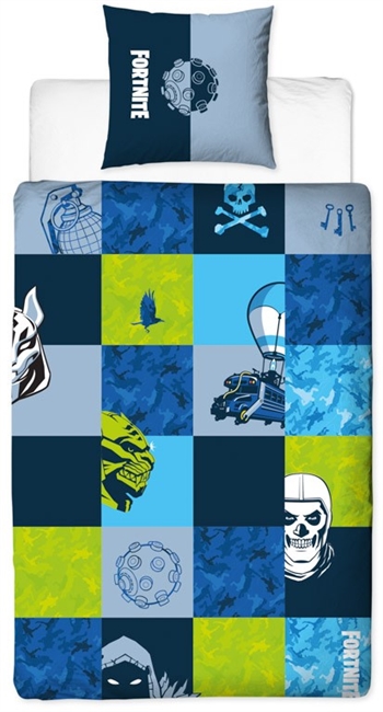 Fortnite Sengetøy – 140x200cm – Fortnite 2022 – 2 i 1 design – 100% bomull
