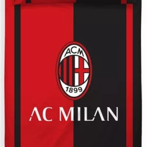 Fotballsengetøy - 140x200 cm - AS Milan sengesett - 100% bomull