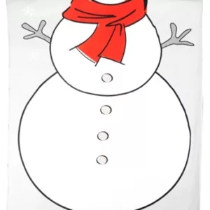 Julesengetøy - 140x200 cm - Sengesett med snømann - 2 i 1 design - 100% bomull julesengetøy