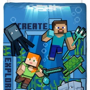 Minecraft sengetøy - 140x200 cm - Minecraft sengesett - 2 i 1 design - 100% bomull