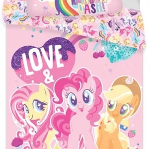 My Little pony sengetøy - 140x200 cm - Sengesett med My Little pony - Friendship - 2 i 1 design - 100% bomull
