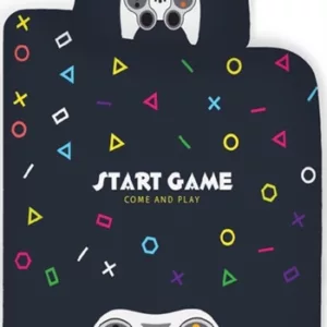 Playstation sengetøy - 140x200 cm - Gamer sengesett - 2 i 1 design - 100% bomull