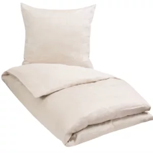 Sateng sengesett - 100% Bomullssateng - Check Sand - 150x210 cm